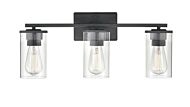 Millennium Verlana 3 Light Bathroom Vanity Light in Matte Black