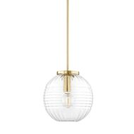 Bay Ridge 1-Light Pendant in Aged Brass