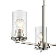 Millennium Lighting Verlana 3-Light Chandelier In Brushed Nickel