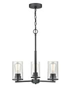 Millennium Verlana 3 Light Chandelier in Matte Black