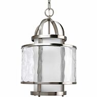 Bay Court 1-Light Foyer Pendant in Brushed Nickel