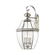 Monterey 4-Light Outdoor Wall Lantern in Brushed Nickel