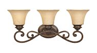 Mendocino 3-Light Bathroom Vanity Light Bar in Forged Sienna