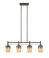 Mission Ridge 4-Light Island Pendant in Warm Mahogany