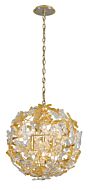 Corbett Milan by Martyn Lawrence Bullard 6 Light 25 Inch Pendant Light in Gold Leaf