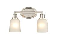 Millennium Amberle 2 Light Bathroom Vanity Light in Brushed Nickel