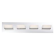 Eurofase Olson 4 Light Bathroom Vanity Light in Chrome