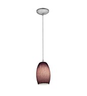 Access Chianti Pendant Light in Brushed Steel and Purple Cloud