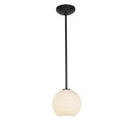 Japanese Lantern One Light Pendant in Oil Rubbed Bronze by Access