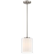 Seville One Light Pendant in Brushed Steel by Access