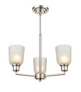 Millennium Amberle 3 Light Chandelier in Brushed Nickel