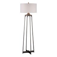 Adrian 1-Light Floor Lamp in Aged Gun Metal