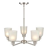 Millennium Amberle 5 Light Chandelier in Brushed Nickel