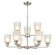 Millennium Amberle 9 Light Chandelier in Brushed Nickel