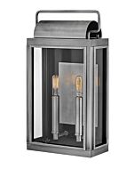 Hinkley Sag Harbor 2-Light Outdoor Light In Antique Brushed Aluminum