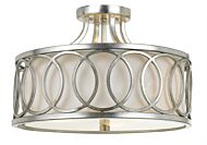 Libby Langdon for Crystorama Graham Ceiling Light in Antique Silver