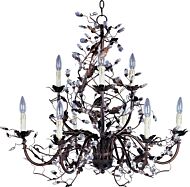 Maxim Lighting Elegante 9 Light Chandelier in Bronze