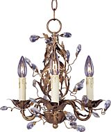 Maxim Lighting Elegante 14 Inch 3 Light Mini Chandelier in Etruscan Gold