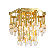 Corbett Kiara 3 Light Ceiling Light in Gold Leaf