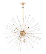 Polaris 16 Light Pendant in Satin Brass by Maxim