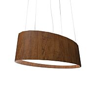 Oval LED Pendant in Imbuia