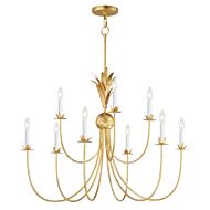 Paloma 9-Light Chandelier in Gold Leaf