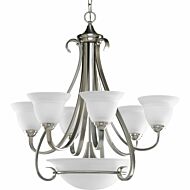 Torino 9-Light Chandelier in Brushed Nickel