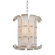 Hudson Valley Brasher 4 Light Chandelier in Polished Nickel