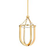 Tournu 1-Light LED Lantern in Aged Brass