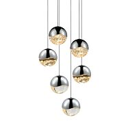 Sonneman Grapes 11.75 Inch 6 Light LED Pendant in Polished Chrome