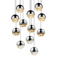 Sonneman Grapes 17 Inch 12 Light LED Pendant in Polished Chrome