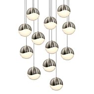 Sonneman Grapes 17 Inch 12 Light LED Pendant in Satin Nickel