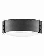 Hinkley Sawyer 3-Light Flush Mount Outdoor Ceiling Light In Black