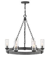 Hinkley Sawyer 6-Light Outdoor Pendant In Aged Zinc