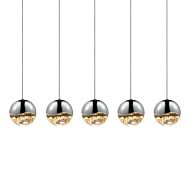 Sonneman Grapes 37.75 Inch 5 Light LED Pendant in Polished Chrome