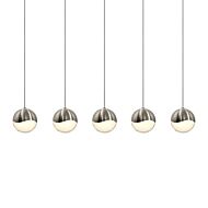 Sonneman Grapes 37.25 Inch 5 Light LED Pendant in Satin Nickel