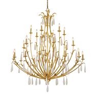 Corbett Prosecco 24 Light Traditional Chandelier in Gold Leaf