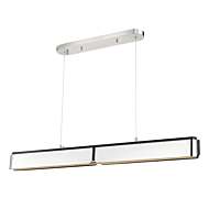 Hudson Valley Tribeca Kitchen Island Light in Brushed Nickel & Black