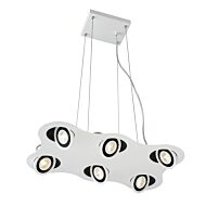 Eurofase Vision 6 Light Pendant in White