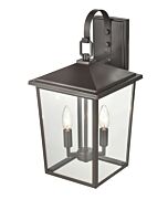 Millennium Fetterton 2 Light Outdoor Hanging Light in Powder Coat Bronze