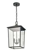 Millennium Fetterton 3 Light Outdoor Hanging Light in Powder Coat Black