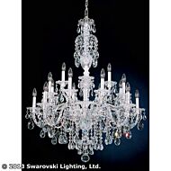 Sterling 20 Light Chandelier in Silver by Schonbek