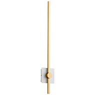 Zora LED Wall Sconce in White W Industrial Brass by Oxygen