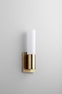 Magneta LED Wall Sconce in Aged Brass by Oxygen