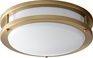 Oracle LED Ceiling Mount in Aged Brass by Oxygen