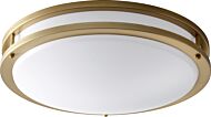 Oracle LED Ceiling Mount in Aged Brass by Oxygen