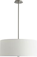 Echo LED Pendant in Satin Nickel W White Grass by Oxygen