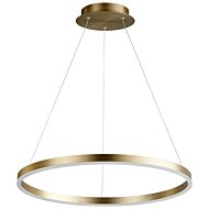 Circulo LED Pendant in Aged Brass by Oxygen