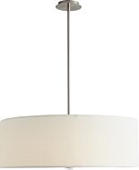 Echo LED Pendant in Satin Nickel W White Grass by Oxygen