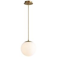 Luna LED Pendant in Aged Brass by Oxygen